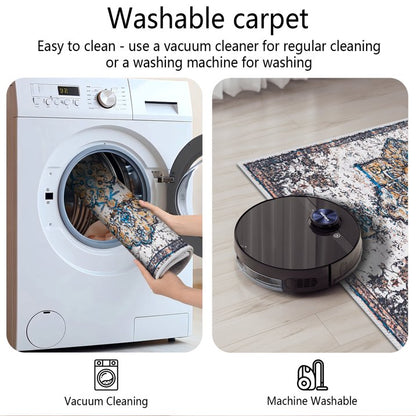 TECHVIDA Kitchen Rugs 3 Piece Set,Kitchen Mats for Floor Non-Slip Machine Washable, Boho Farmhouse Hallway Doormat for Holiday