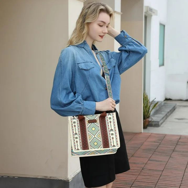 HONGLONG Handbag Set for Women,Ladies 3Pcs Purse Shoulder Bag,Boho Style Lightweight Tote Bag for Daily