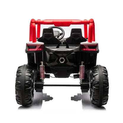 WUBEN 24V 2 Seater Ride on Truck Car for Kids with Remote Control, 4WD Battery Powered Off-Road UTV Toy with LED Lights, Music, Electric Car Toy with Spring Suspension