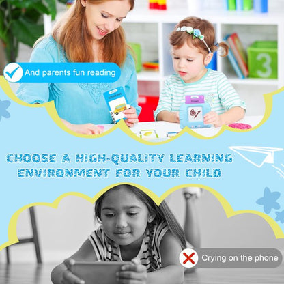 HNH Talking Flash Cards for Kids, Toddler Learing Toys for 2 3 4 5 Year Old Boys and Girls,Preschool Montessori Kids Toy for Birthday Gifts