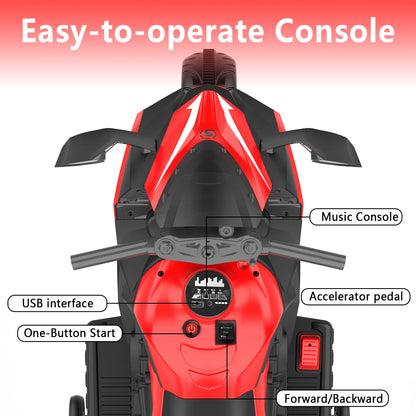 Zogymoz 12V Ride on Motorcycle with Training Wheels, Kids Motorcycle Ride on for 3-6 Years,Powered Ride-ons Toy Gifts