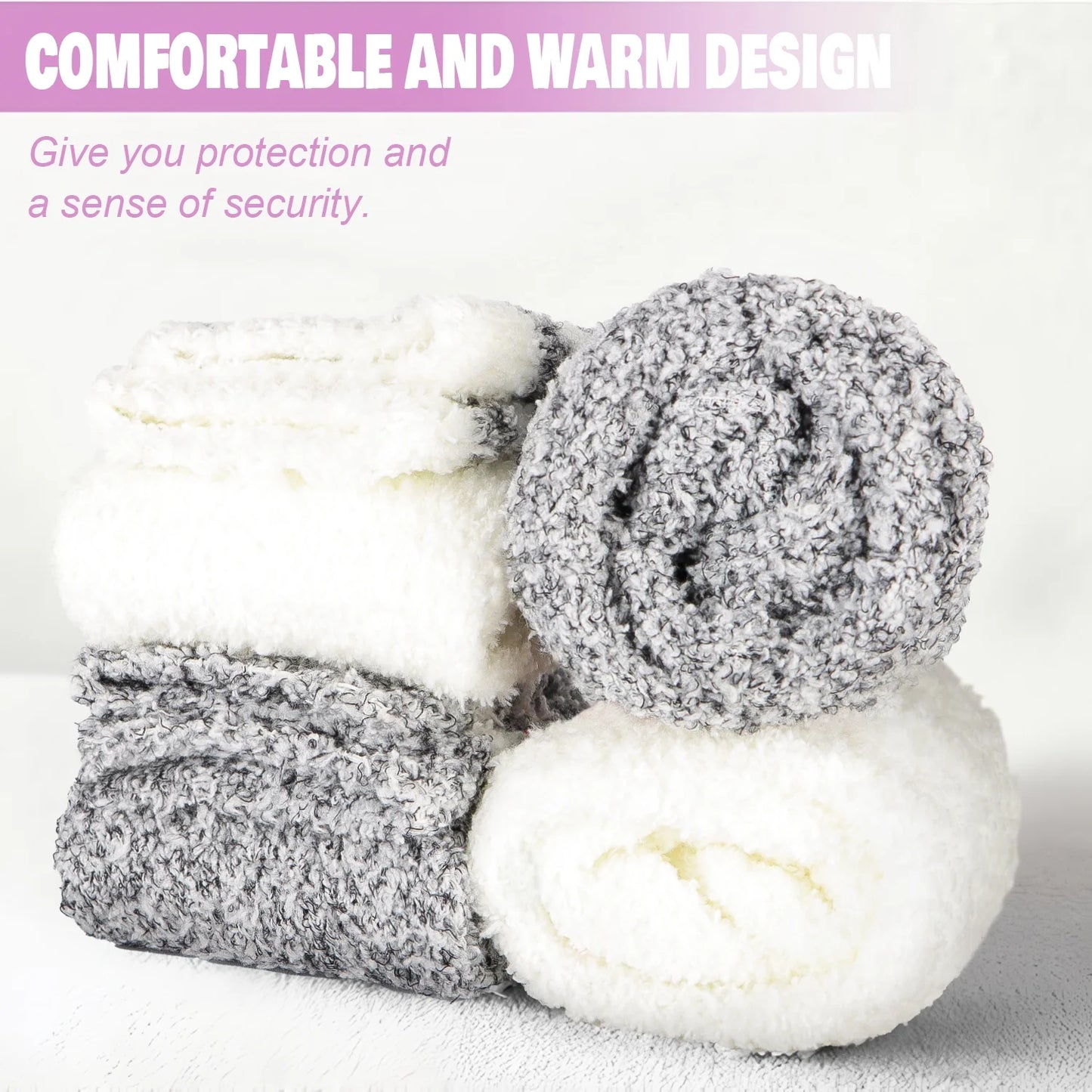 YOMYM Fuzzy Socks for Women Socks Sleep Winter Fluffy Socks