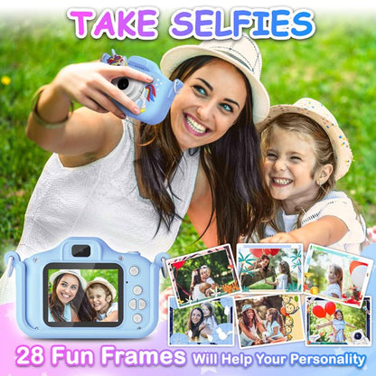 HNH Camera for Kids with Three Games,Toddler Camera with 64GB, Kids Toys for Girls