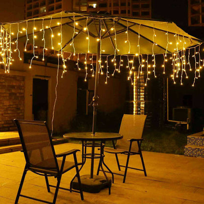 Cheelom 2023 Christmas Lights Outdoor 96 Led Solar Icicle Lights Christmas Decorations Outdoor Indoor Outdoor Wedding Party Patio Christmas Lights Clearance Sale