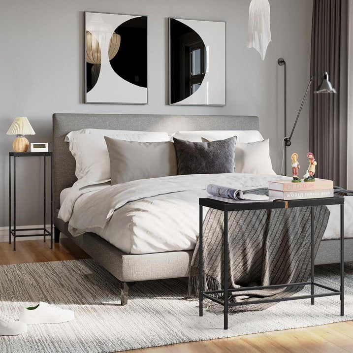 Cheelom 2 Piece Wooden Narrow Console Table, Tall Side Table, Long Hallway Sofa Side Table, Small And Slim, Living Room Table Set For Bedroom Dorm