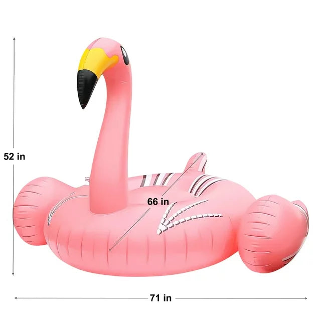 YOMYM Giant Inflatable Flamingo Pool Float, Swimming Pool Floatie Lounge Floating Raft Party Decorations Toys for Adults Kids