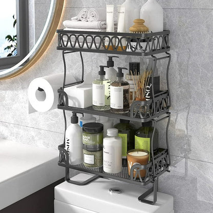 WERSEON 3-Tier Over The Toilet Storage Shelf, Bathroom Organizer Shelf with Toilet Paper Holder