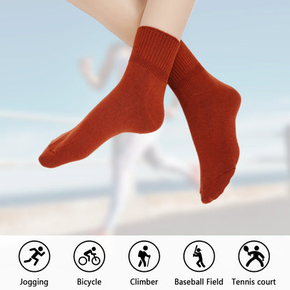 YOMYM 10 Pairs Socks Womens Crew Elastic Ankle Cotton Socks Aesthetic Lightweight Low Cut Gifts for Women