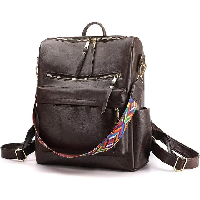 YOMYM Women Backpack Purse Fashion Travel Bag Multipurpose Designer Handbag Ladies Satchel PU Leather Shoulder Bags