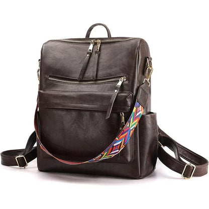 YOMYM Women Backpack Purse Fashion Travel Bag Multipurpose Designer Handbag Ladies Satchel PU Leather Shoulder Bags