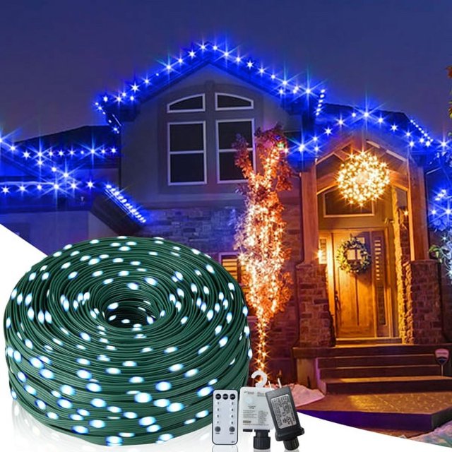 Cheelom Rope Party Decoration Lights Christmas Icicle Lights Outdoor Indoor 328 ft 1000 Led 8 Modes Timer Memory Function IP 67 Waterproof Clearance Sales