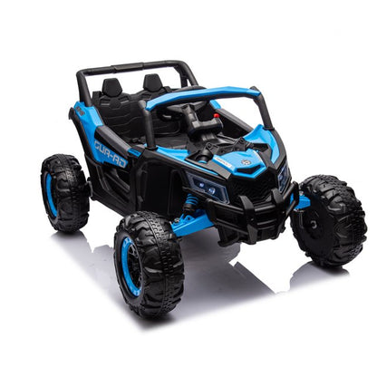 WUBEN 12V Ride on Car with Remote Control, Off-Road Ride On UTV with High-Low Speed Switch, Battery Powered Electric Vehicle for Kids with Music