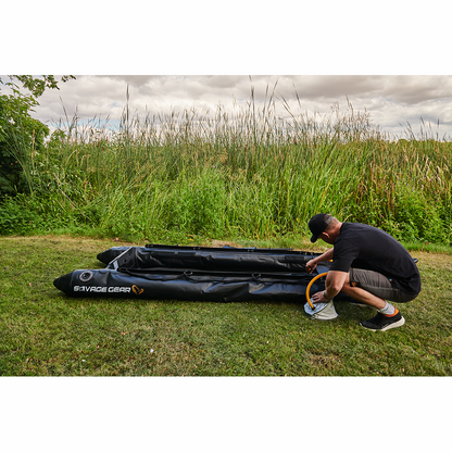Cheelom 2 Person Inflatable Kayak Fishing PVC Inflatable Boat Rescue Rubber Rowing Boat with Pump Aluminum Alloy Seat Paddle Inflatable Mat Repair Kit Fin