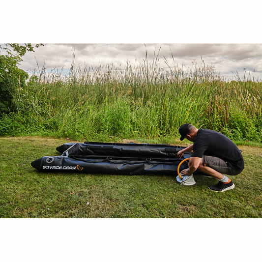 Cheelom 2 Person Inflatable Kayak Fishing PVC Inflatable Boat Rescue Rubber Rowing Boat with Pump Aluminum Alloy Seat Paddle Inflatable Mat Repair Kit Fin