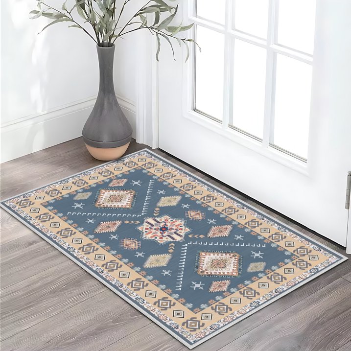 TECHVIDA Kitchen Rugs 3 Piece Set,Kitchen Mats for Floor Non-Slip Machine Washable, Boho Farmhouse Hallway Doormat for Holiday