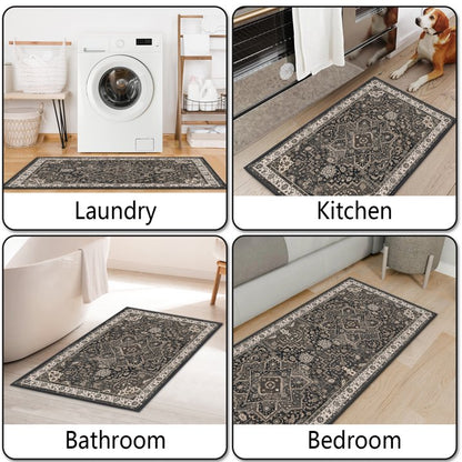 TECHVIDA Kitchen Rugs 3 Piece,Kitchen Mats for Floor, Non-Slip Machine Washable Rugs, Boho Farmhouse Hallway Doormat for Holiday