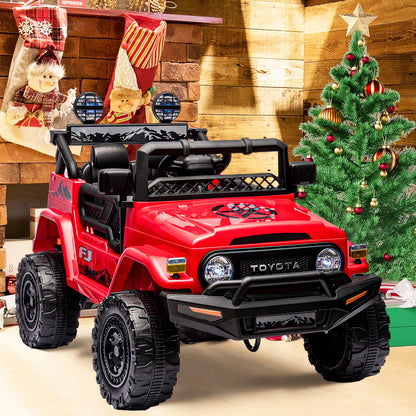 HNH Licensed Toyota FJ 12V Electric Car for Kids, Battery Powered Ride on Truck Car with Remote Control