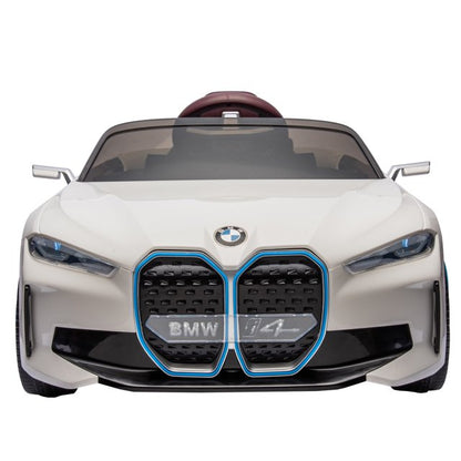 WUBEN 12v Licensed BMW Battery Powered Ride on Toys Kids Electric Car with Remote Control,Music Player for Child, White