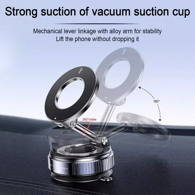 Bangben Magsafe Car Phone Mount, Car Mount Phone Holder with Magnetic Disk, Suit for iPhone 12 13 14 15 and Android Phone, Black