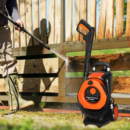 ELTPOWER Pressure Washer,1400w Electric Pressure Washer,Max 3380 PSI 2 Gpm Electric Power Washer,4 Nozzles and Soap Bottle,Retractable Handle