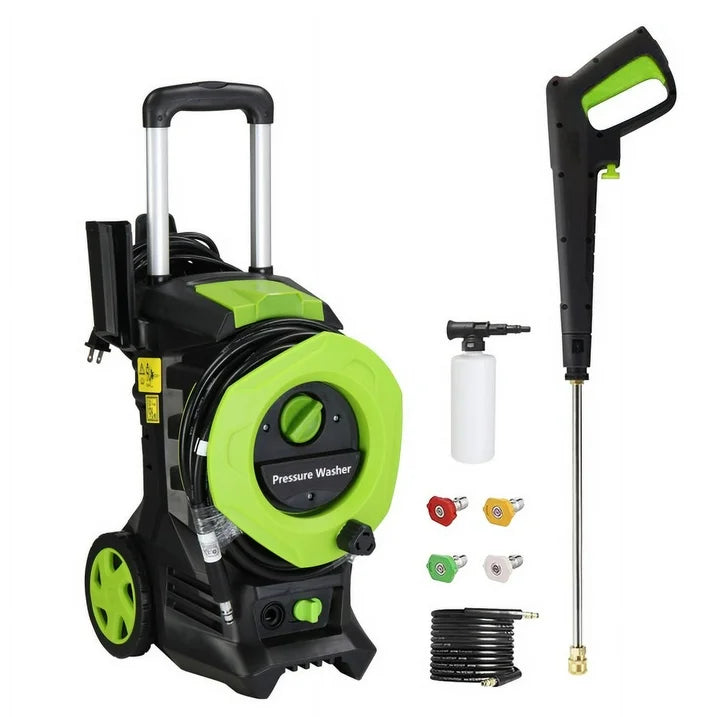 ELTPOWER 3380PSI at 2GPM 1400W Electric Pressure Washer, 4 Nozzles, Soap Bottle
