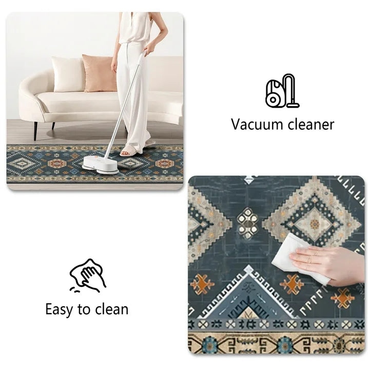 TECHVIDA Boho Kitchen Rugs Sets 2 Piece with Runner Non Slip Kitchen Rugs and Mats Washable Kitchen Mats for Floor Thick Kitchen Floor Mat Carpet Runner Rugs for Hallway Laundry Holiday Decor