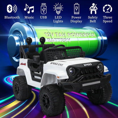 Spoway Ride on Truck Car for Kid,12v Kids Ride On Truck 2.4g W/Remote Control,Electric Car For Kids