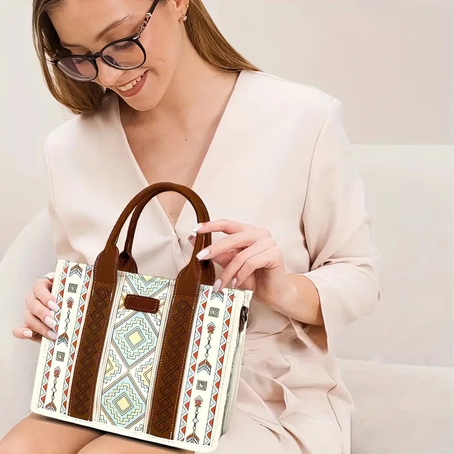 HONGLONG Handbag Set for Women,Ladies 3Pcs Purse Shoulder Bag,Boho Style Lightweight Tote Bag for Daily