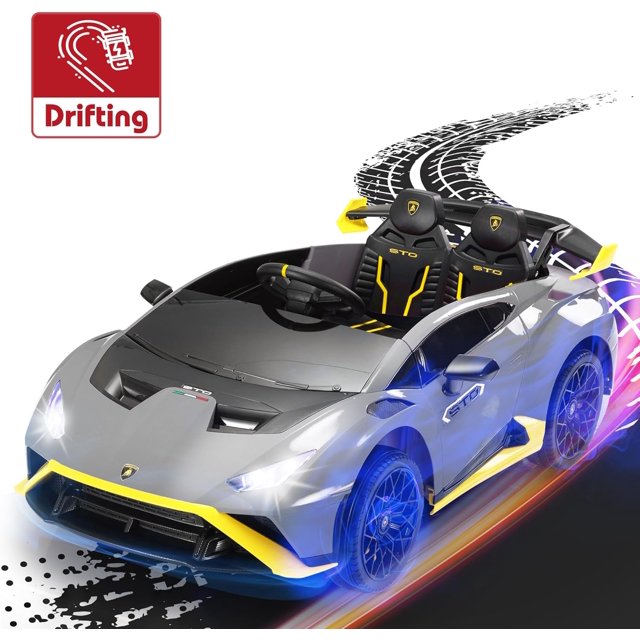 HNH Lamborghini Ride on Car for Kids, 24V Ride on Toys with Parental Remote Battery Powered Electric Car for Kids Ages 3-8 Kid Car to Drive Max 100lbs for Toddlers