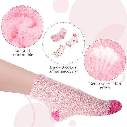 YOMYM Women Fuzzy Socks Fluffy Winter Cabin Slipper Warm Comfy Socks for Girl