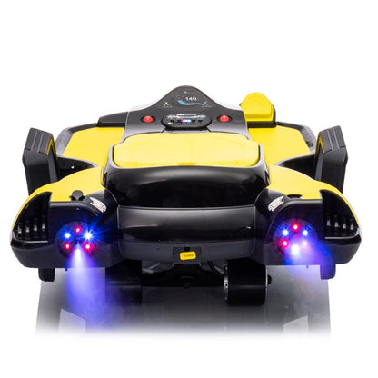 HNH 24V Ride on Toy for Big Kids, Ride on Drift Car with Helmet, Knee Pads,Elbow Pads,Tail light, Spray，6.9 Mph