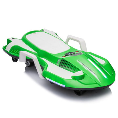 HNH 24V Ride on Toy for Big Kids, Ride on Drift Car with Helmet, Knee Pads,Elbow Pads,Tail light, Spray，6.9 Mph