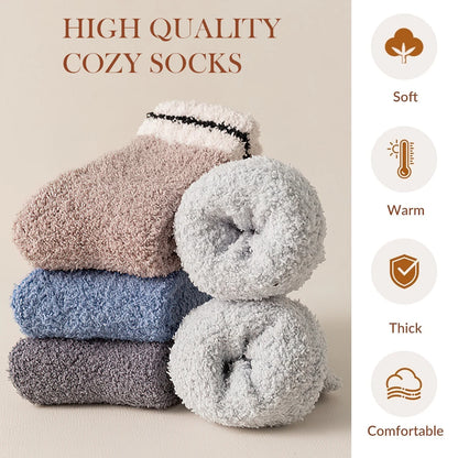 YOMYM Womens Socks Winter Warm Socks Cozy Crew Soft Fluzzy Socks for Women