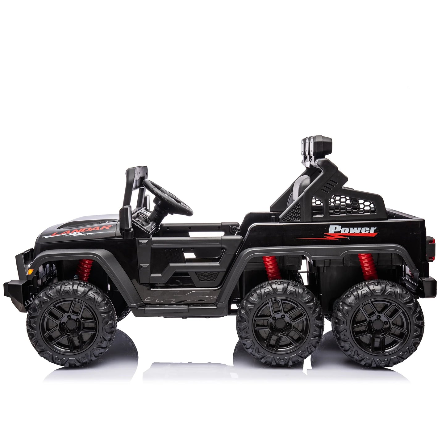 24V Ride on Large PickUp Truck Car for Kids,Ride On 4WD Toys with Remote Control,Black,3-8 years old