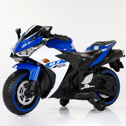 Kids Motorcycle Ride On Toy, 2 Seats Battery Powered Ride On Bike, Electric Motorcycle for Kids Ages 3-8 Years, 4Mph Max, Christmas Toy Gifts,Blue