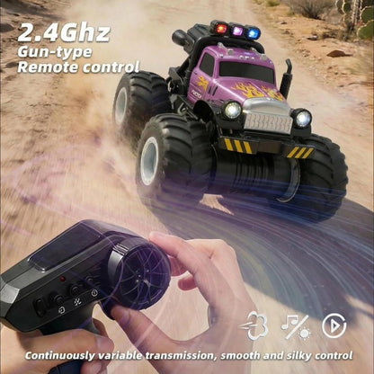 HNH 1:18 RC Car Monster Trucks for Boys, Off Road Remote Control Car, RC Crawler Gift for Kids 6-12 Years-Purple