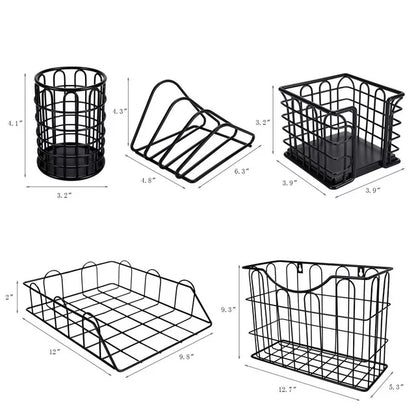 Techvida Trays Desktop File Organizer, Paper Letter Tray and Office Supplies Desk Organizer, 5 Pack