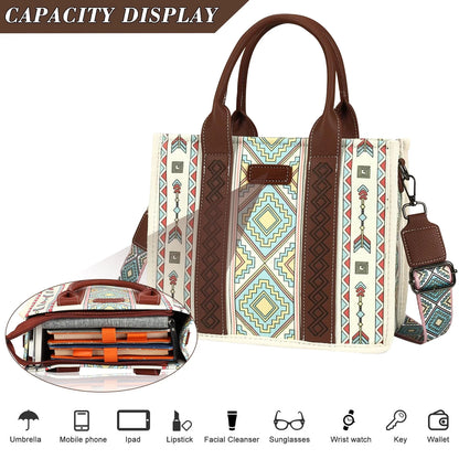 HONGLONG Handbag Set for Women,Ladies 3Pcs Purse Shoulder Bag,Boho Style Lightweight Tote Bag for Daily