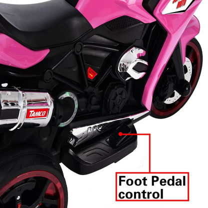 WUBEN 12V Electric Motorcycle for Kids Battery Powered Ride on Motorbike for Child with Light Wheels