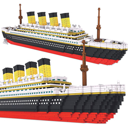 ZOGYMOZ 3800+ PCS Micro Blocks Titanic Model Building Set, Mini Building Bricks Titanic Toy Ship Block, 3D Puzzle Sets DIY Educational Toys Gift for Adults and Kids Age 8+