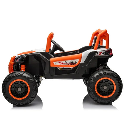 WUBEN 24V XXL 2 Seater Kids Ride on UTV, 4WD Battery Powered Electric Car with Remote Control, Ride On Off-Road Truck for Big Kids with Spring Suspension