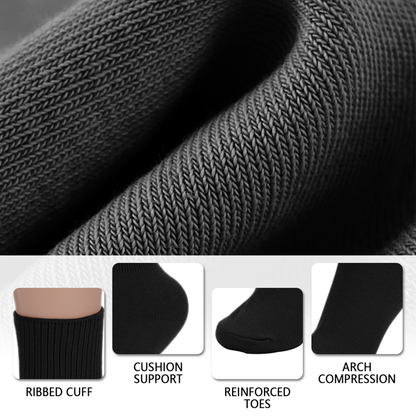 YOMYM Women Crew Socks, Soft Cotton Dress Socks Pack Athletic Socks for Women, Size 5-9, 10 Pairs