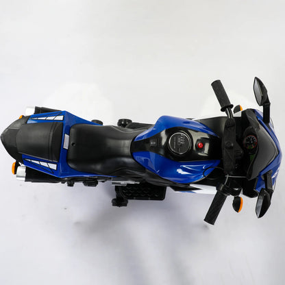 Kids Motorcycle Ride On Toy, 2 Seats Battery Powered Ride On Bike, Electric Motorcycle for Kids Ages 3-8 Years, 4Mph Max, Christmas Toy Gifts,Blue