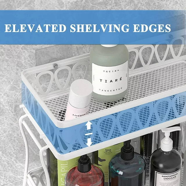 Werseon 2-Tier Over The Toilet Storage shelf, Bathroom Organizers and Storage Basket, Organizer Basket for Bathroom