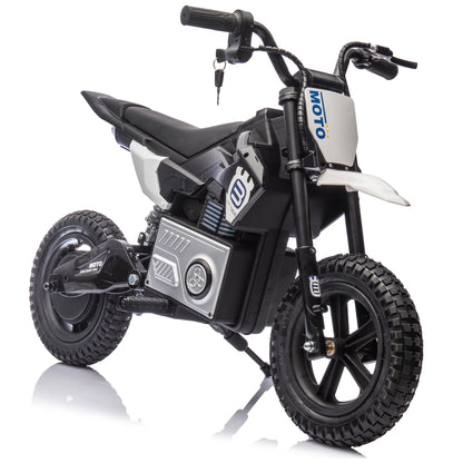 Cheelom 24V Motorcycle,Kids Ride On Electric Toy Motocross Motorcycle,200W High Speed Hub Motor,Rear Wheel Shock Absorber LED Bluetooth Music 3-9Speeds Black