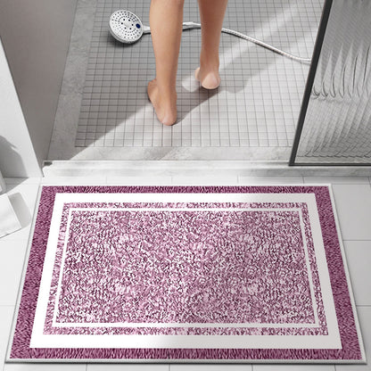 TECHVIDA Bathroom Rugs,Non-Slip Ultra Soft Bath Mat,Soft Absorbent Bathroom Rug and Bath Mat,Machine Washable,(18"x26",Pink and White)