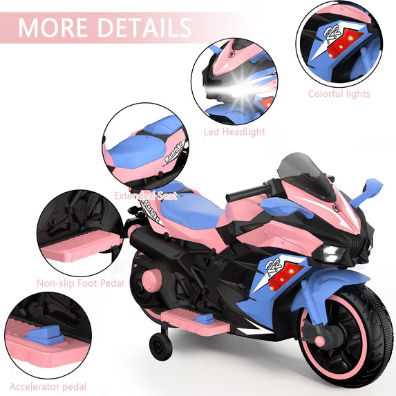 ProToys Motorcycle for Kids 3-5,Battery Ride on Toy,12V Kids Motorcycle with Remote Control