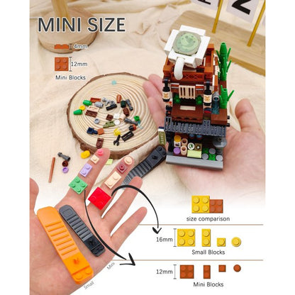 ZOGYMOZ 379Pcs Japanese Street Building Blocks Set, Mini Bricks Construction Building Toy for Kids and Adults,Simulation Architecture Creative Model Blocks