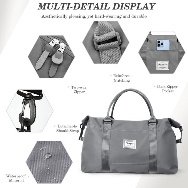 YOMYM Travel Duffel Bag Weekender Bags for Women Overnight Gym Carry On Tote Bag with Wet Pocket