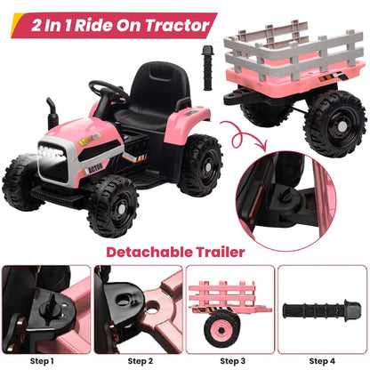 Spoway 12v Kids Ride on Truck, 2 Seater Powered Ride on Toy Car with Remote